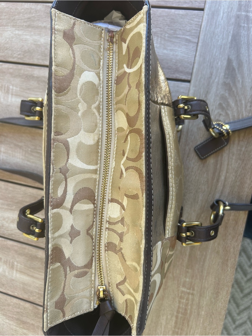 Coach Signature Patchwork Tote - Gem